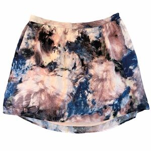 Haute Hippie Silk Abstract Print Mini Skirt Size S